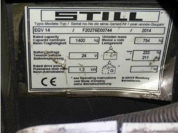 Krautņotājs STILL EGV14: foto 2