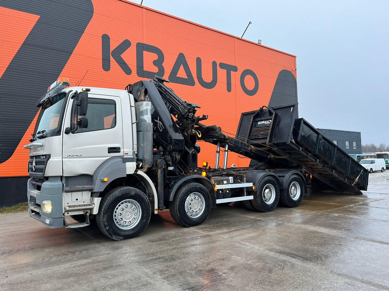 Kravas automašīna - kabeļu sistēma, Kravas auto ar manipulatoru Mercedes-Benz Axor 3243 8x4 Hiab 322E-6 + JIB / WIRE LIFT L=5000 mm: foto 15