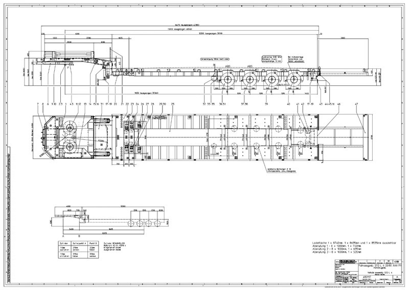 Puspiekabe zema profila platforma Goldhofer STZ L4-33/80: foto 14