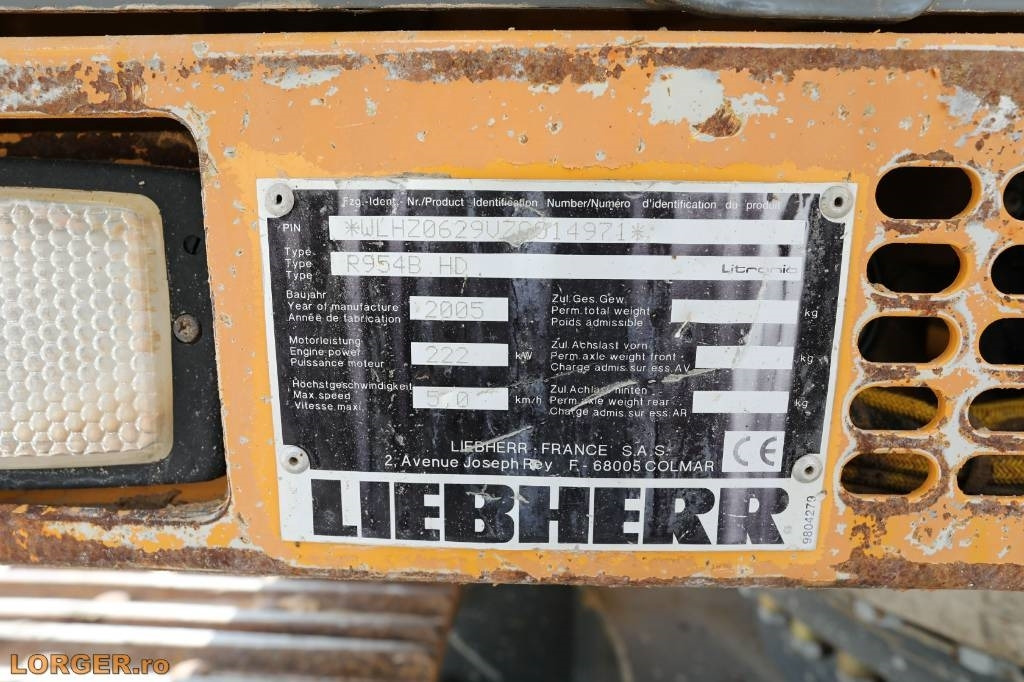 Kāpurķēžu ekskavators Liebherr R 954 B: foto 17