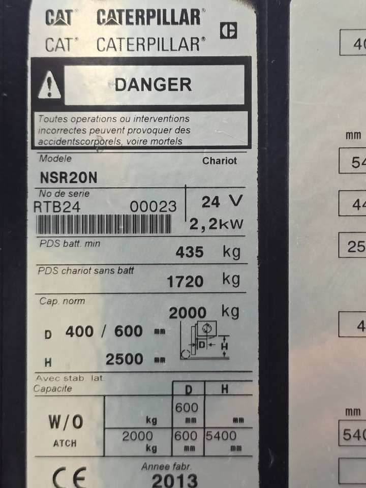 Elektroiekrāvējs CAT NSR 20 N: foto 9