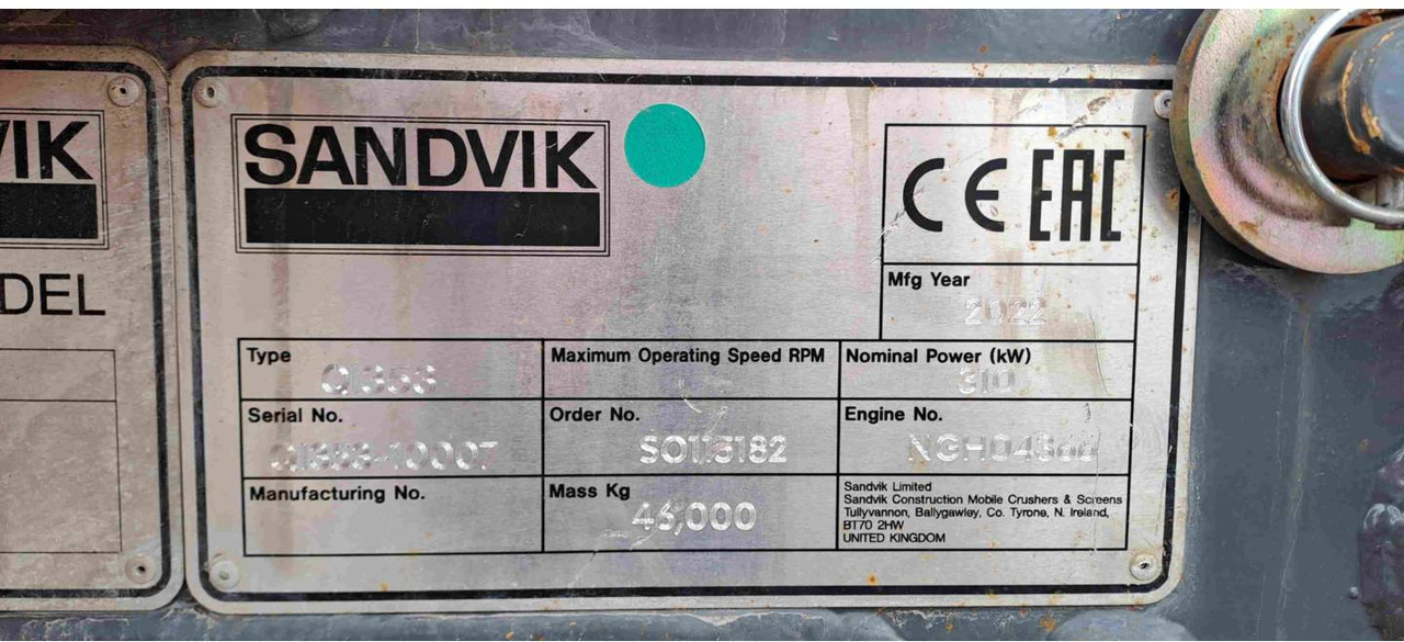 Drupinātājs SANDVIK MINING & CONSTRUCTION QI353: foto 6 Drupinātājs SANDVIK MINING & CONSTRUCTION QI353: foto 6